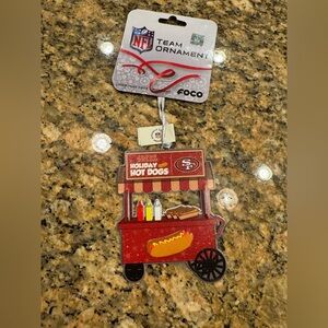 San Francisco 49’ers FOCO Hotdog Stand Ornament